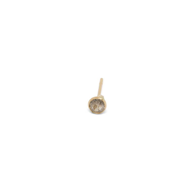 14k Bezel Solitaire Stud