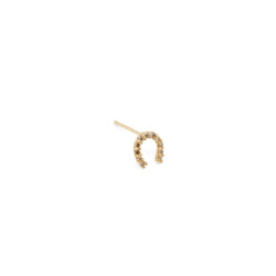 14k Diamond Horseshoe Stud