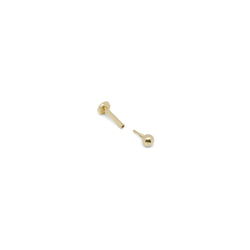 14k Ball Flat Back Stud