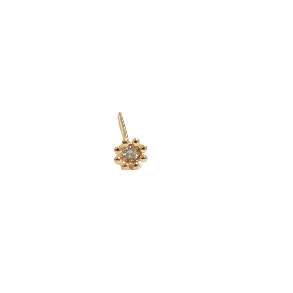 Gia Diamond Flower Stud – Agapantha